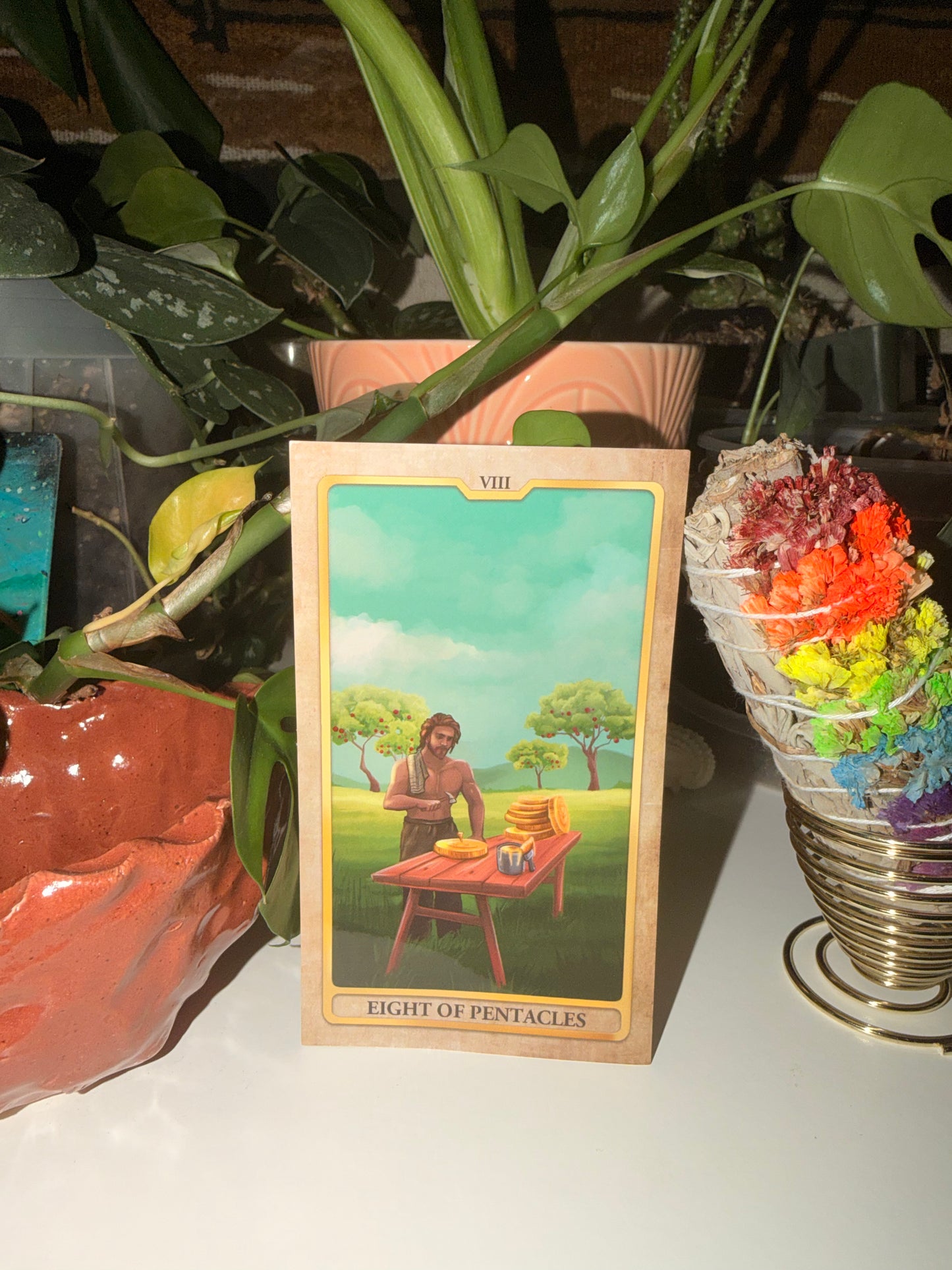 The Eight of Pentacles Sticker