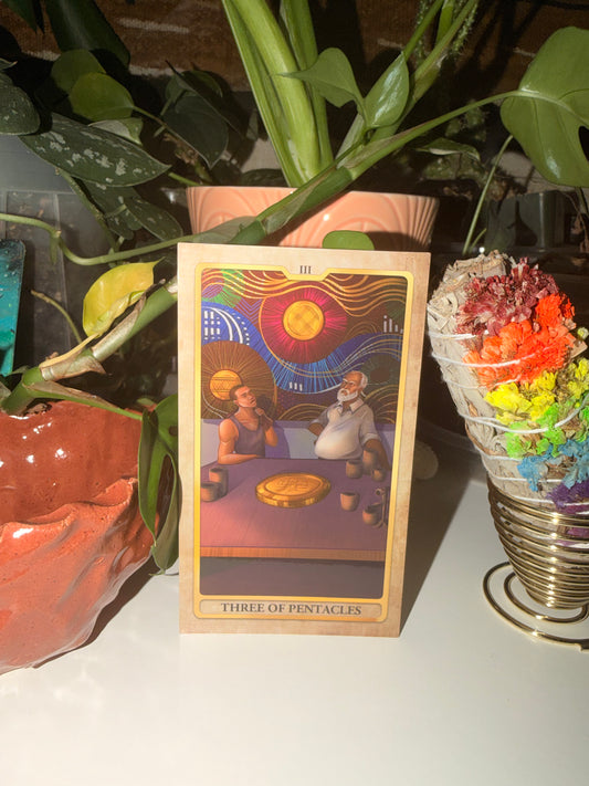 The Three of Pentacles Sticker