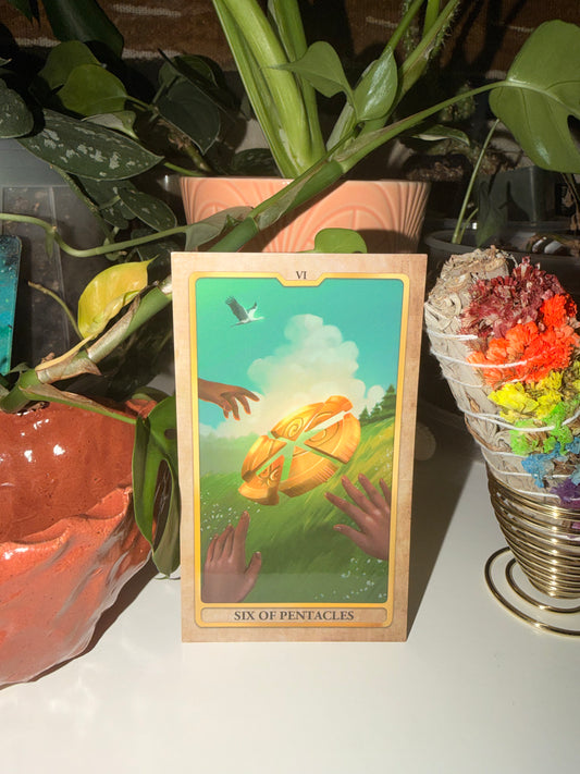 The Six of Pentacles Sticker