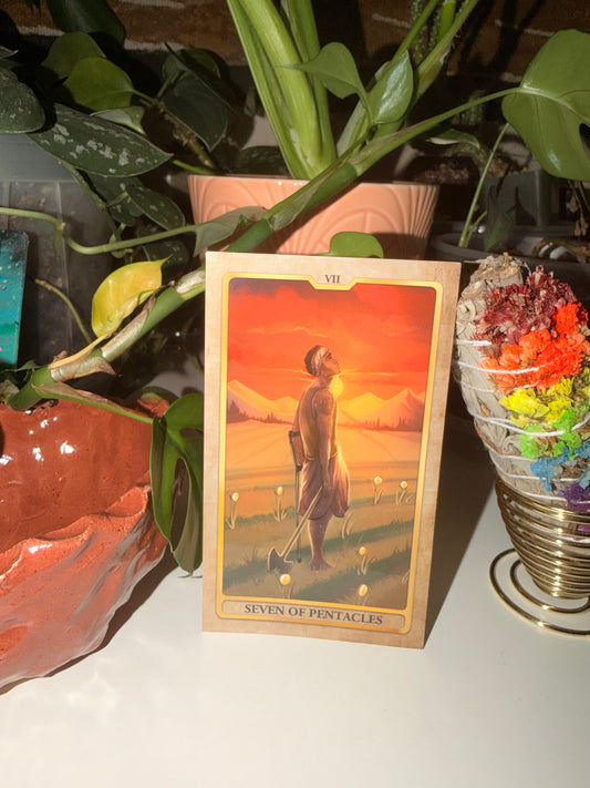 The Seven of Pentacles Sticker