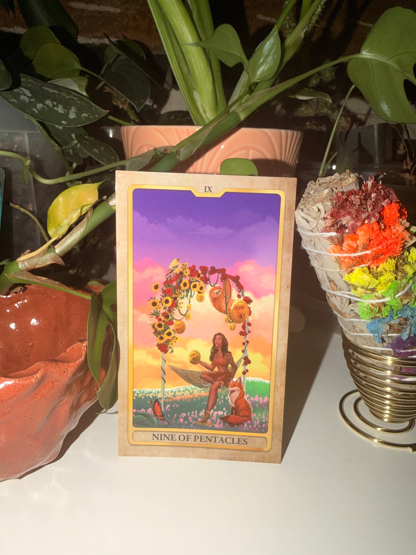 The Nine of Pentacles Sticker