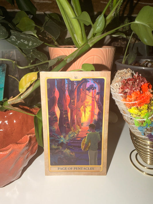 The Page of Pentacles Sticker