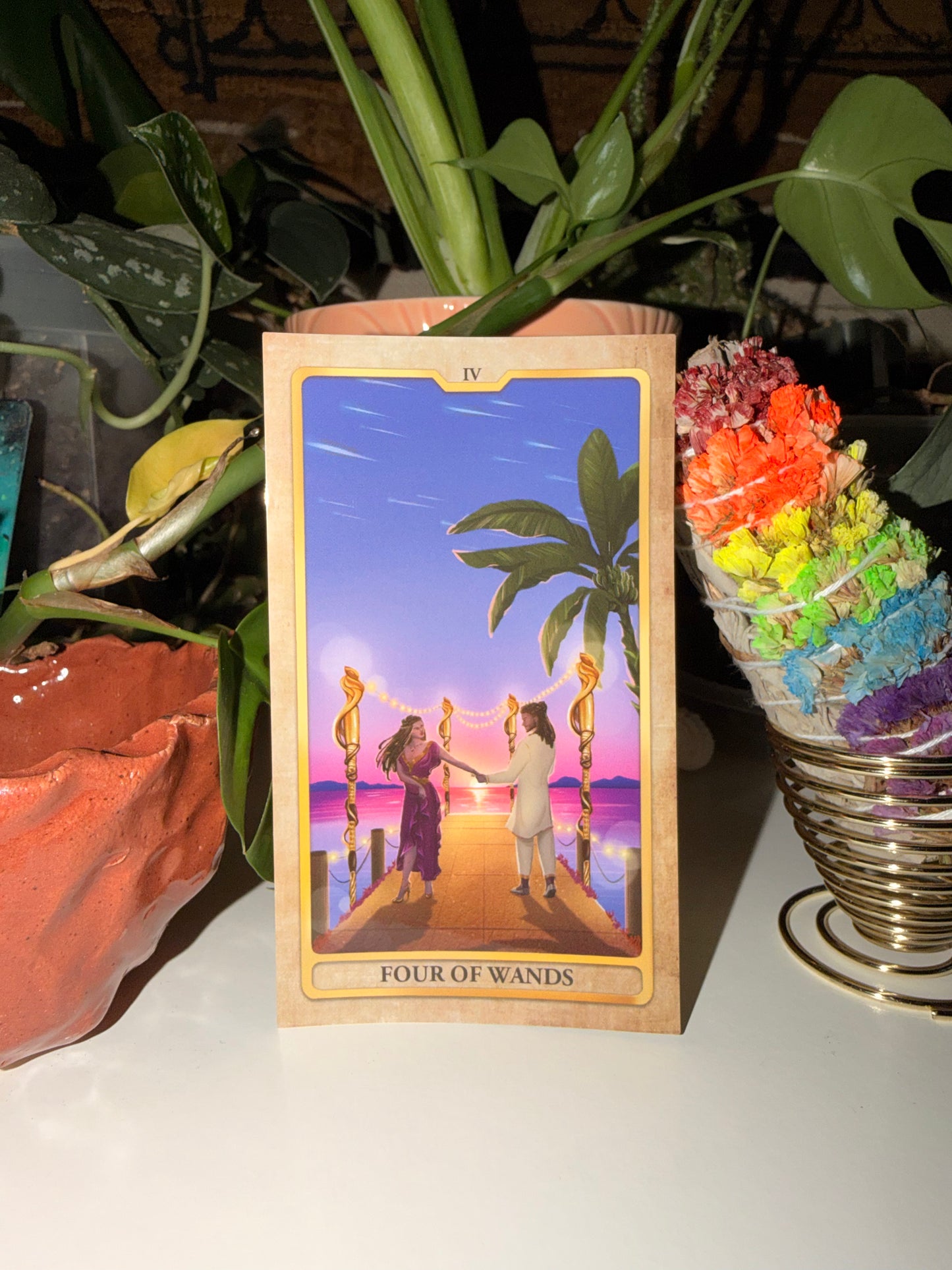 The Four of Wands Sticker